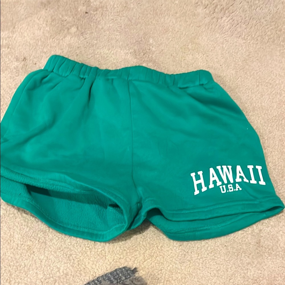 Green Hawaii USA Shorts
